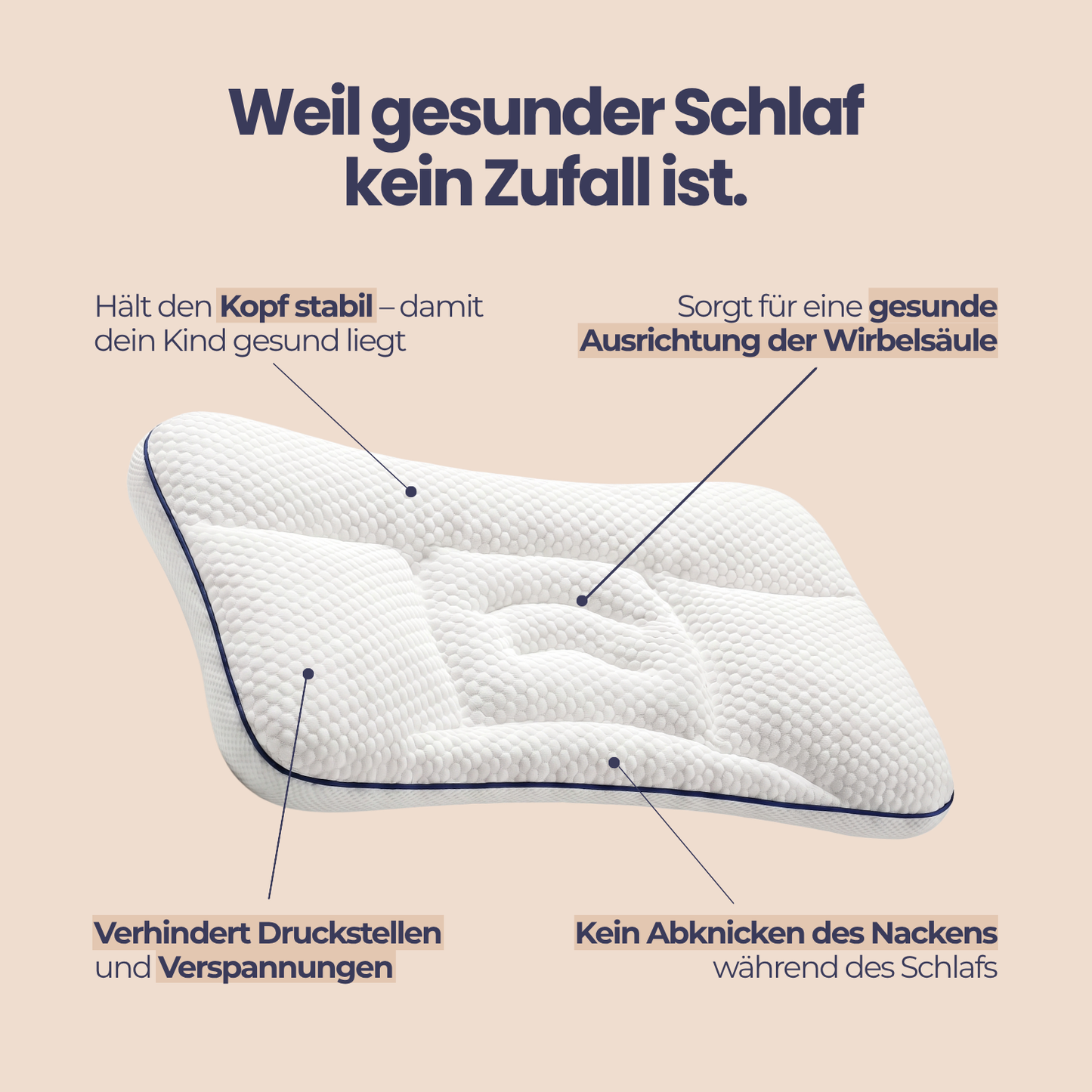 luuniNest™ Ergonomisches Kinderkissen